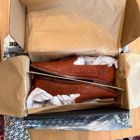 Frye Kenzie Venetian Loafers Size 8.5 Cognac with box - Picture 3 of 6